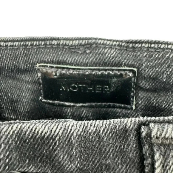 MOTHER High Waisted Looker Black Hawk Jeans Size 25 B23 - Picture 6 of 6